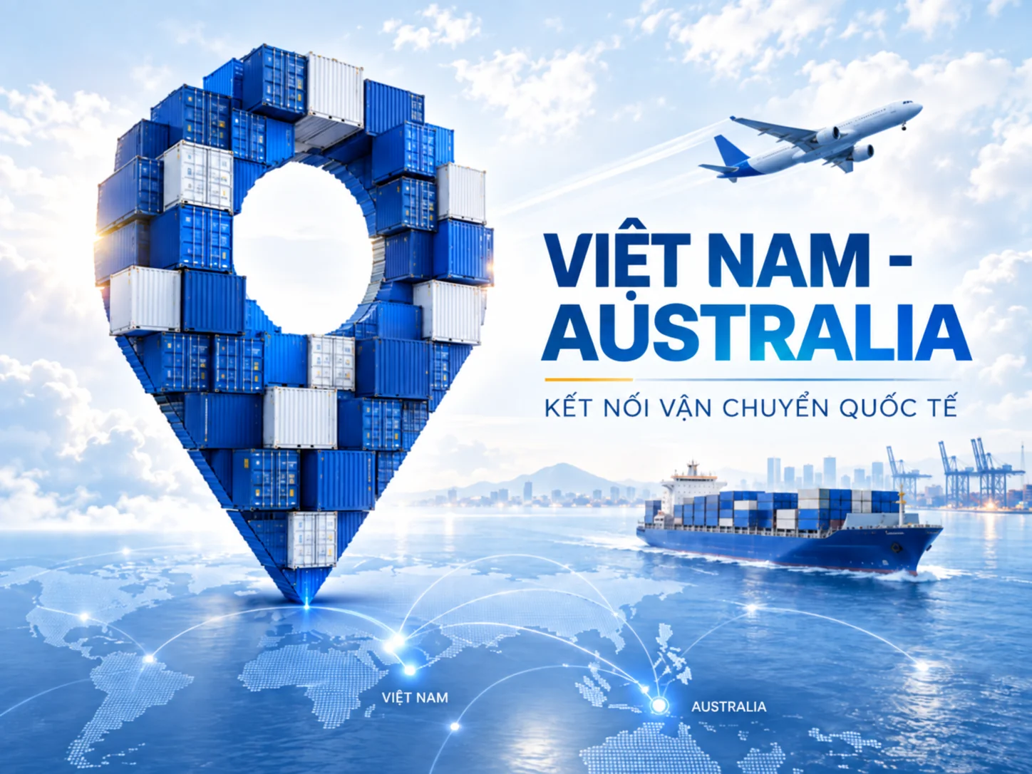 Vận chuyển hàng Việt Nam – Australia bằng đường hàng không và đường biển